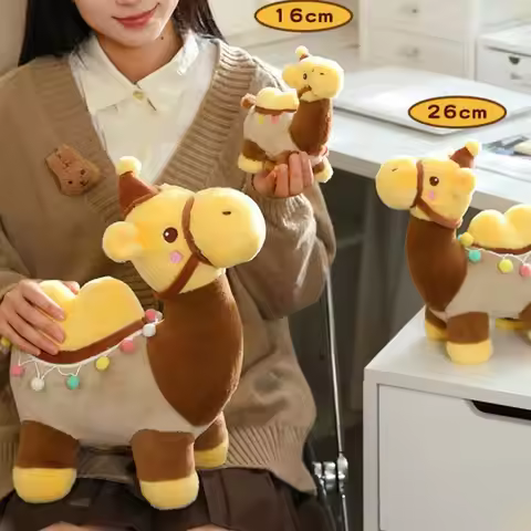 Cute PP Cotton Simulated Camel Camel Simulation Desert Animal Soft Stuffed Cartoon 16/26cm Cartoon C