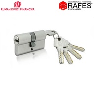 Door Cylinder Lock Door Cylinder Lock - Lock 8 cm Silver Brass RAFES SL 6561