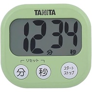 Tanita kitchen study timer with large screen, loud volume, 100 minutes, magnetic stand, green, large