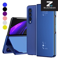 Zshope Samsung Galaxy Z Fold 3 Flip Phone Case/Luxury Smart Mirror Flip Case For Samsung Galaxy Z Fo