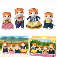Sylvanian Families Maple Cat Family Twins Baby Doll House Accessories Miniature Toys
