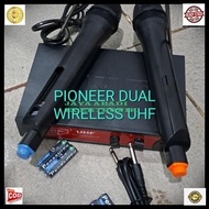 G669 PIONEER MIC WIRELESS DIGITAL DUAL MIK WIRELES SEPASANG MIKROPHONE DISPLAY MICROPHONE KARAOKE VO