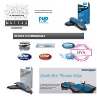 TOYOTA LAND CRUISER BJ60, BJ70, FJ70, LN65 FRONT BENDIX DISC BRAKE PADS DB288MKT / 04465-35170 / D20