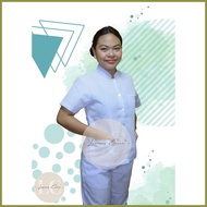 ◨ ◱ ❏ New OLFU (Fatima) BS Nursing Female Uniform CHINESE COLLAR high quality fabric  - No Logo