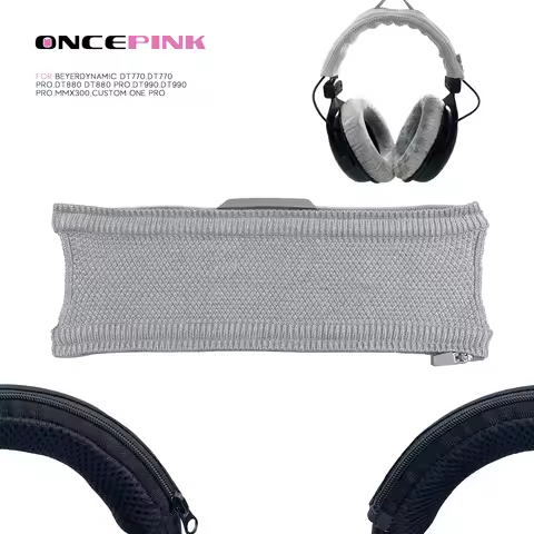 Universal Full Closure Headphone Headband Zipper Cushion for Beyerdynamic DT770,DT770 PRO,DT880 DT88