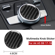 【Hot-Selling】 For Audi A4 A5 B9 A3 8V A6 C7 2012-2019 Car Central Control Multimedia Knob Decor Carb
