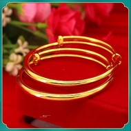 Emas 916 Gelang Tangan Perempuan Bracelet for Women Adjustable Korea Bangle Emas Bangkok