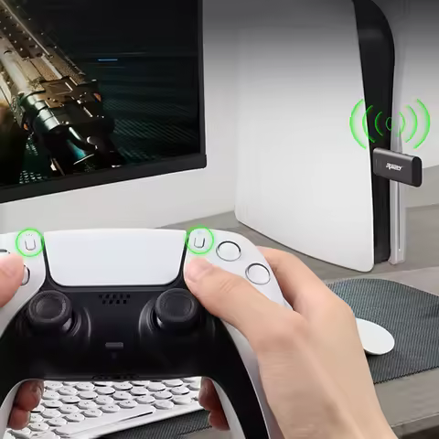 Controller PC Wireless Adapter USB Receiver Bluetooth-Compatible 5.3 Controller Adapter Wireless Ada