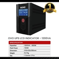 OVO UPS 1200VA 650Watt with AVR Stabilizer UPS LCD 1200 VA UPS 1KVA