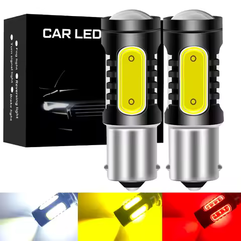 2PCS 1156 P21W LED BA15S PY21W BAU15S Bulb 12V COB 5SMD T20 7440 W21W 3157 1157 BAY15D P21/5W LED fo