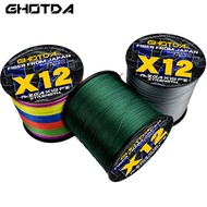 Ghotda  12Weave Fishing Line 500m 12Strands Braided Fishing Line Multifilament Pe Line 25 30 39 50 6