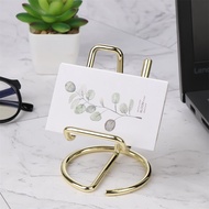 Metal Card Holder Business Card Display Holder Office Desktop Decorative Mobile Phone Stand Easy Desktop Reading Display Stand