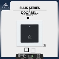 Doorbell + Glass Frame สวิทซ์  [SAHN] กระดิ่ง รุ่น Ellis Series (E05+G) ผลิตจากโพลีคาร์บอเนต กรอบกระ
