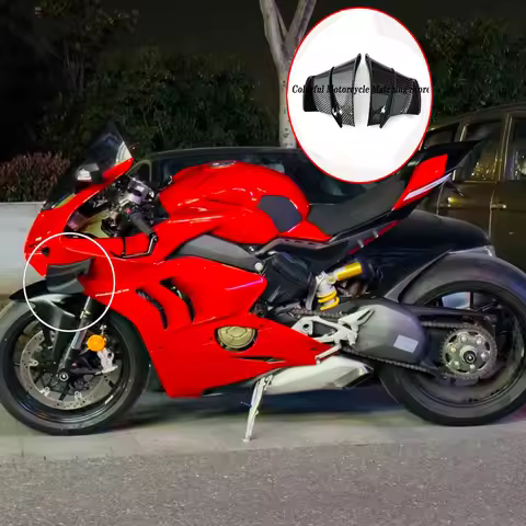 Motorcycle Winglet Aerodynamic Wing Kit Spoiler Fit For DUCATI Panigale V4S V4R V4 2018-2021 Matte B