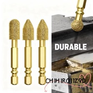 CHIHIRO11Z9D 1/7pcs Rotary File Head, Rotary File Brazed Tip Diamond Grinding Head, Diamond Coated C