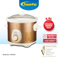 PowerPac Slow Cooker 5L with Ceramic Pot (PPSC50)