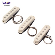 Simhoa White Hand Wound Pickups Alnico 5 Pickups for ST Electric Guitar Parts