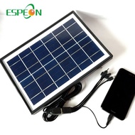 Solar Charger 6W 6V One Drag Five Charging Interface USBInterface Solar charging board Solar mobile charger Solar Panel Solar Power Panel 6VSolar Photovoltaic Panel