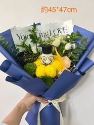 畢業花束 優惠 乒乓菊畢業公仔花束