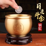 Cornucopia Rice Cylinder Daily Bucket Gold Copper Cylinder Cylinder Home Decoration Decoration Bedro