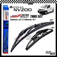 Nissan NV200 AERO Twin Set Wiper Blade VALUE Pack (16"/22")
