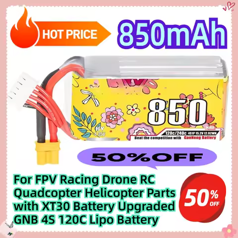 For FPV Racing Drone RC Quadcopter Helicopter Parts with XT30 15.2V Battery Upgraded GNB 4S 15.2V 85