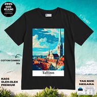 ESTONIA SOUVENIR T-SHIRT 1 WEAR COUNTRYTAG ASAL COTTON 30S SOUVENIR PREMIUM GIFT