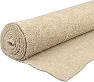 Windhager Natural Fibre Weed Mat, Eco Natural Mulch Mat, Weed Control Fabric, Mulch Fleece, 4 x 0.5