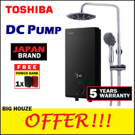 Toshiba / Alpha Rain Shower DC PUMP Silent Instant Water Heater DSK38ES3MB-RS (Black) INVERTER ENERGY SAVING