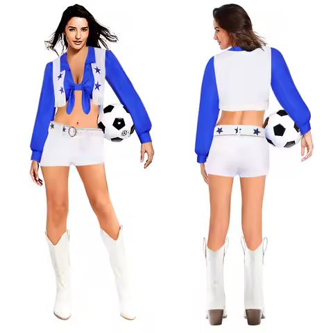 Dallas Team Uniform Cowboys Cheerleaders Cosplay Costume Girl Woman Halloween Carnival Cosplay Dalla