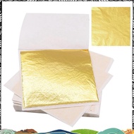 200 Piece Gold Sheets Gold Foil for Art Gilding Flakes 8.5x8 cm Metal Gold Leaves Flakes Gold Flakes