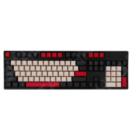 【Worth-Buy】 Mechanical Keyboard Keycaps Red Black Color Pbt Oem Profile Height 104 Keys For 60% 80% Gk61 Sk61 Anne Pro 2