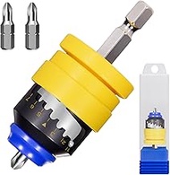 7-Level Adjustable Depth Drywall Screw Setter with 2 Replacement Drywall Bits & Magnetic Holder, Con