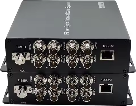 4 3G SDI HD Video Ethernet over Fiber Optic Media Converters Uncompressed A pair