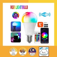 Smart Home RGB LED Light Bulb Wifi Smart RGB+CCT E27 12W Wi-Fi Led Bulb Dimmable Wireless Remote Con