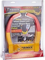 Trimax TCL65 Wheel Chock Lock Yellow/Red 7.25in