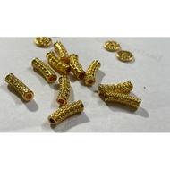 Six-word long letter Charm ️sz 8mm - 18 Kara 1 KJ gold