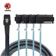 Mini Sas Sff-8087 to 4 Sff-8482 Server Array Card Hard Drive Data Cable Sata Power Cable