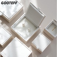 CARAMELOMA Jewelry Packaging Box, White/Pink Display Organizer Jewelry Box, Elegant Satin Earring Or