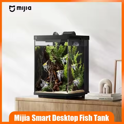 Mijia Smart Desktop Fish Tank 10L Panoramic Glass APP Intelligent Control Automatic Feeding Three Cy