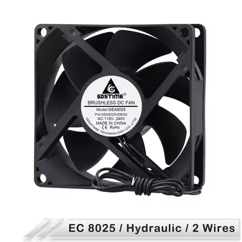1PCS Gdstime Brushless EC 80mm 8025 Fan AC 110V 120V 220V 240V 8CM 80x80x25mm Hydraulic Axial Coolin