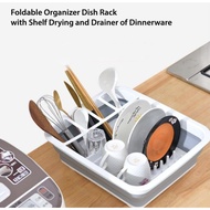 Foldable Organizer Drainer Dish Rack