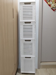 四層白色揭門鞋櫃 窄身鞋架