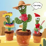 Dancing Cactus Children Toy Recording Talking Rechargable Plush Toys with Lights120 Music Songs