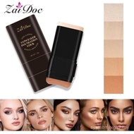 7-color Dual -Ended Foundation Concealer Stick, Dual-ended with Built-in Brush, Moisturizing & Light
