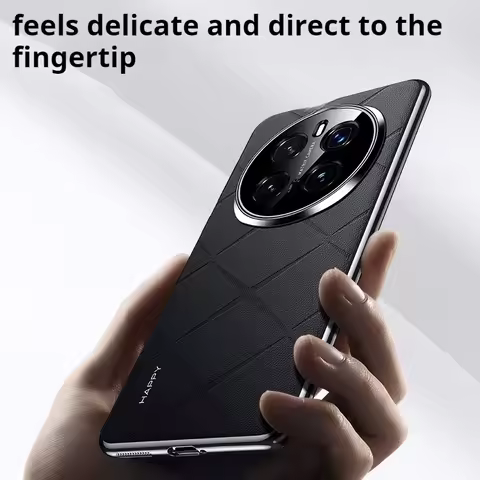 Fashion Leather Back Electroplated Hard PC Cover Case For Honor Magic 7 Pro 6 Pro Huawei Mate 60 50 