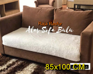 Alas sofa bulu ukuran 85x100cm / Alas kursi bulu / Alas kursi sofa bulu