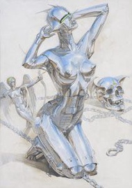 空山基 / AP版 親筆簽名 art print 版畫