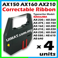 4 Units Correctable Ribbon Nakajima AX150 AX 150 AX-150 / AX160 AX 160 AX-160 / AX200 AX 200 AX210 A
