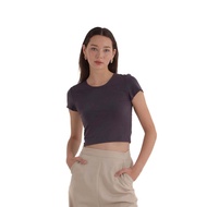 Lzzie Alvarez Round Neck Top - Grey, Black and Beige